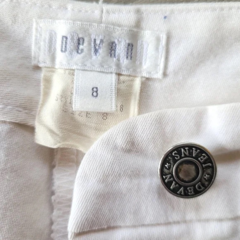 Devon Front Pocket Button fly White Pants - image 6